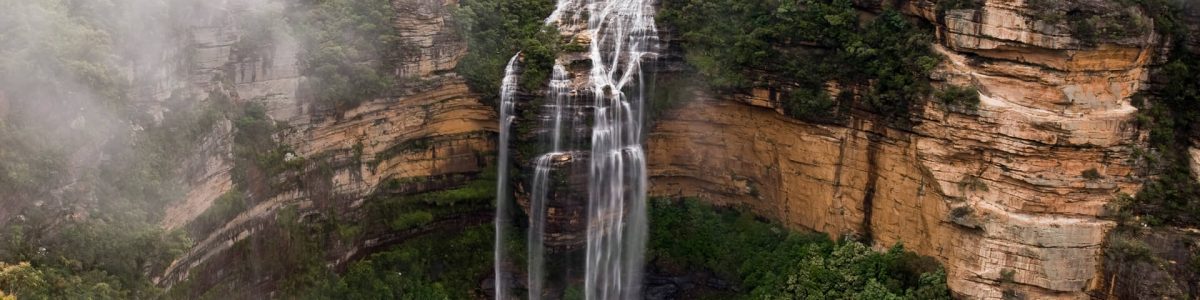 Wentworth Falls in mist